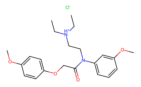 m-Acetanisidide, N-(2-(diethylamino)ethyl)-2-(p-methoxyphenoxy)-, monohydrochloride 27585-36-0